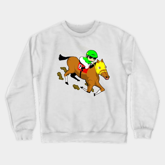 Horse racing Crewneck Sweatshirt by telberry